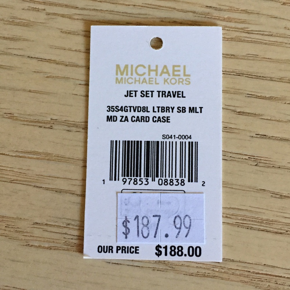 Michael Kors Light Berry Multi Leather Card Case - Picture 5 of 5